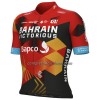 Maglia 2023 Bahrain Victorious Manica Corta Rosso Nero